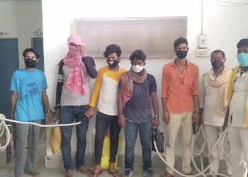 बोलेरो सवार 5 बदमाशों को हथियारों के साथ किया गिरफ्तार,चेकिंग के दौरान पुलिस को मिली सफलता