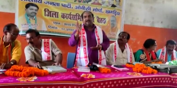 भाजपा ओबीसी मोर्चा की बैठक में विभिन्न मसलों पर हुई गंभीर मंत्रणा,आगामी 4-5 सितम्बर को आयोजित होने वाली प्रदेश कार्यसमिति की बैठक को सफल बनाने पर दिया बल,ओबीसी कोटे से 27मंत्रियों को मोदी मंत्रीमंडल में शामिल किए जाने पर जताई प्रसन्नता