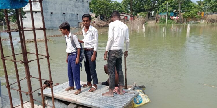 सीओ साहब!बाढ़ प्रभावित क्षेत्र में नाव की उपलब्धता नहीं कराए जाने के कारण छोटे-छोटे बच्चे ट्यूब के सहारे स्कूल जाने को हैं मजबूर, अगर कोई हुआ हादसा,तो जिम्मेवारी लेगा आखिर कौन!