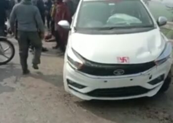 अनियंत्रित पिकअप ने बाइक सवार को रौंदा, दर्दनाक मौत देख दहले लोग,वाहन छोड़कर पिकअप चालक हुआ फरार,एनएच107 पर हुई घटना