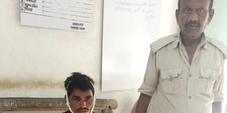 देशी कट्टा व कारतूस के साथ एक अभियुक्त गिरफ्तार,एसआई अकरम खाँ ने दबोचा