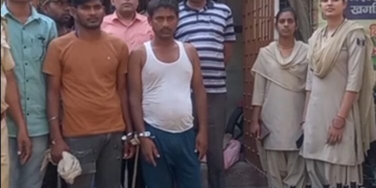 साहेबपुरकमाल से शराब की खेप लेकर खगड़िया आ रहा दो बाइक सवार शराब तस्कर धराया,शराब और बाइक जब्त