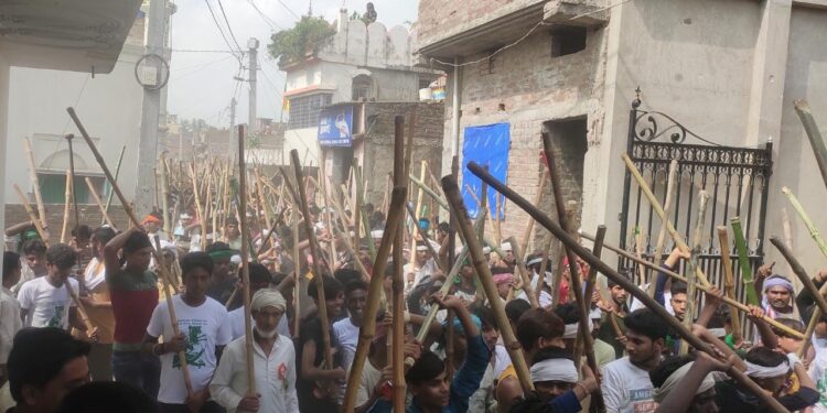 9 वीं के ताजिया जुलूस में मुस्लिम समुदाय के लोगों ने बढ चढ कर किया अपनी कला का प्रदर्शन,जगह-जगह दिखी प्रशासनिक सजगता