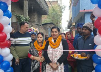 नगर सभापति अर्चना कुमारी के नेतृत्व में खगड़िया विकास की राह पर, वार्ड–29 में पी.सी.सी. सड़क का भव्य उद्घाटन