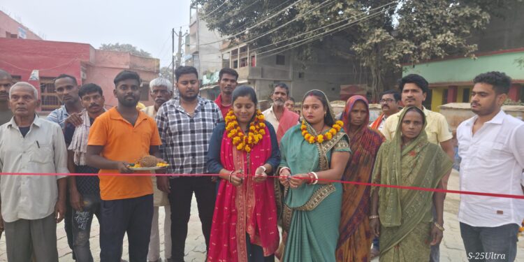 दाननगर माँ दुर्गा मंदिर परिसर के विकास की शुरुआत, 7 लाख की लागत से फेवर ब्लॉक निर्माण कार्य का शुभारंभ
