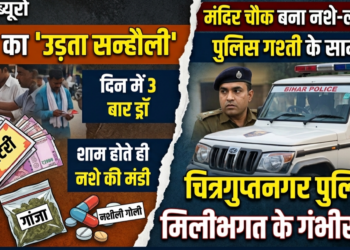 नशे-लॉटरी का हब बने खगड़िया के सन्हौली मंदिर चौक सहित आस पुलिस गश्ती के सामने बिक रहा ‘जहर’,दिन में 3 बार लॉटरी ड्रॉ,शाम ढ़लते ही सज जाता है गांजा-गोली का बाजार,चित्रगुप्तनगर थाने पर मिलीभगत के गंभीर आरोप